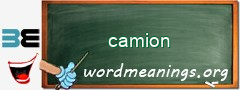 WordMeaning blackboard for camion